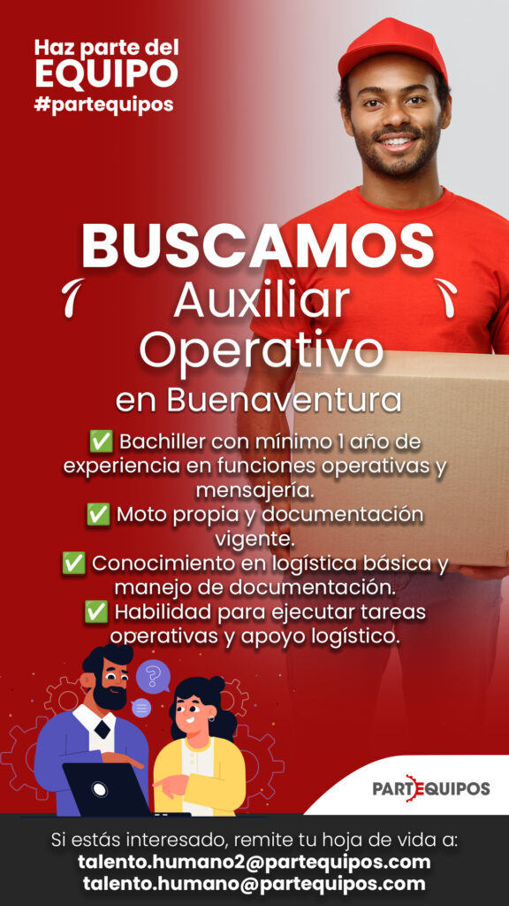 auxiliar operativo buenaventura - Partequipos